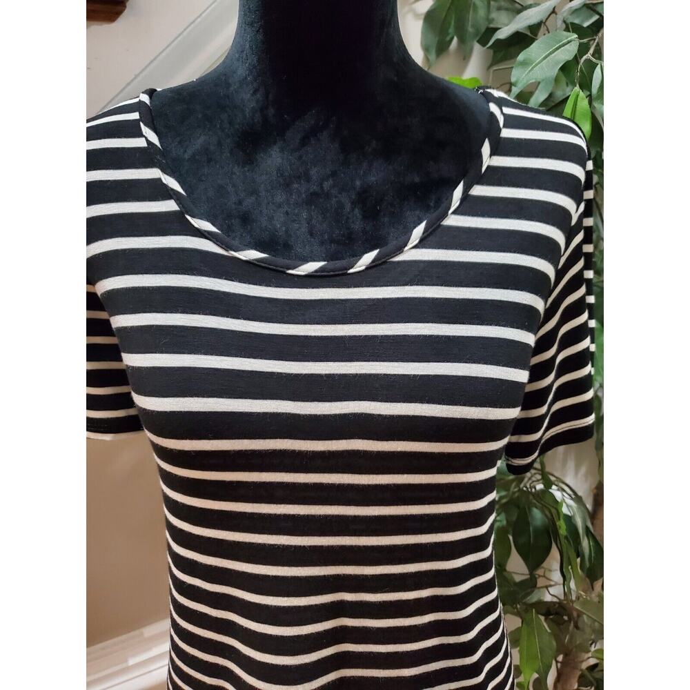 Kim & Cami Women's Black Polyester Round Neck Short Sleeve Casual Top Blouse M - Picture 3 of 11